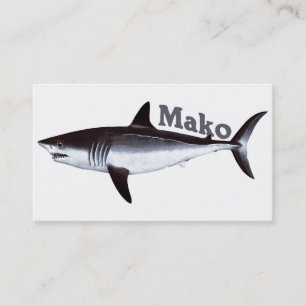 Vintager Mako-Haifisch Visitenkarte