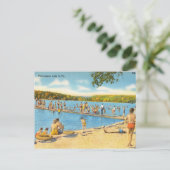 Vintager malerischer See in Pennsylvania Postkarte (Stehend Vorderseite)