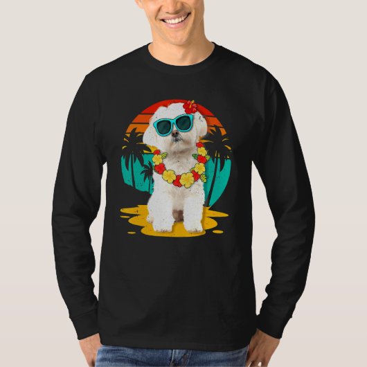 Vintager maltesischer Sommerurlaub tropisch T-Shirt (Vorderseite)