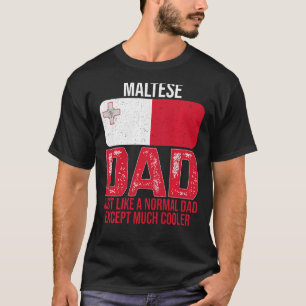 Vintager maltesischer Vater - Malta - Flaggenentwu T-Shirt
