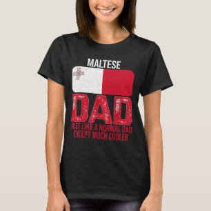 Vintager maltesischer Vater - Malta-Flaggenentwurf T-Shirt