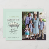 Vintager Manager Religiöses Foto Weihnachtskarte Feiertagskarte (Vorne/Hinten)