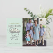 Vintager Manager Religiöses Foto Weihnachtskarte Feiertagskarte (Stehend Vorderseite)