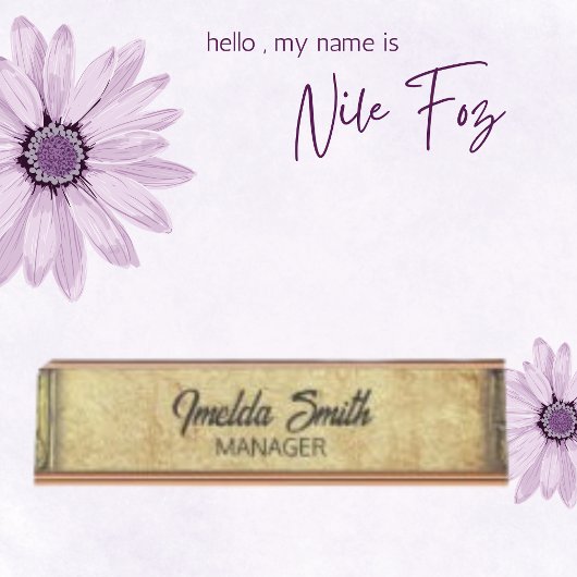 Vintager Manager Schreibtischnamensplakette