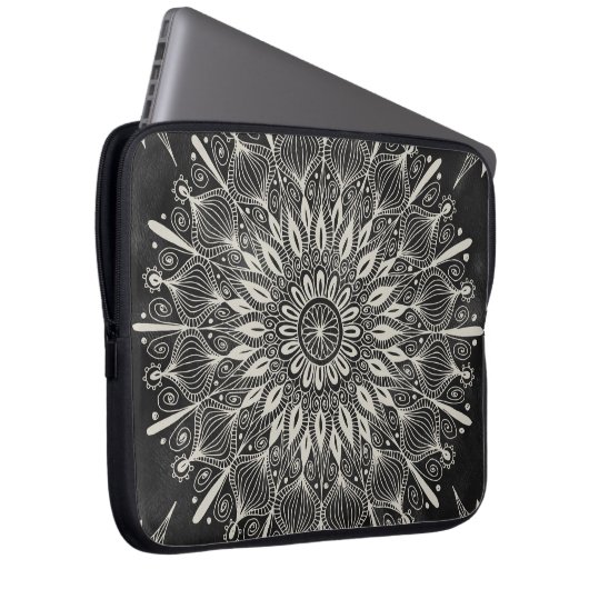 "Vintager Mandala-" - Laptop-Hülse Laptopschutzhülle (Vorne Rechts)