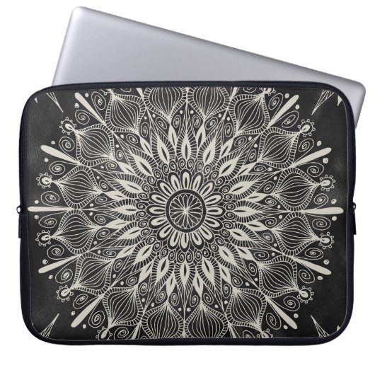"Vintager Mandala-" - Laptop-Hülse Laptopschutzhülle (Vorderseite)