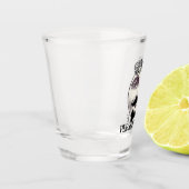 Vintager Mann auf dem Barkeeper Schnurrbart Krawat Schnapsglas (Links)