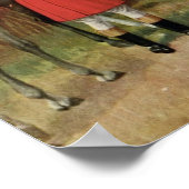 Vintager Mann Frauen Pferde Reittier Poster (Ecke)