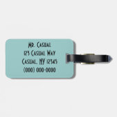 Vintager Mann Gepäckanhänger (Rückseite horizontal)