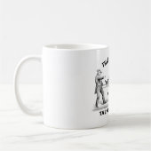 Vintager Mann gesprochen mit Todesgeschenk-Tasse Kaffeetasse (Links)