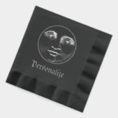 Vintager Mann im Mond Servietten Mit Folie (Links)