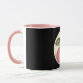 Vintager Mann im Vollmeer-Rosa-Bläschen Tasse (Links)