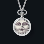Vintager Mann im Vollmond Gesicht Schwarz-weiß Armbanduhr<br><div class="desc">Der Vintage,  klassische Mann im Mond lächelt Vollmond Gesicht in Schwarz-Weiß-Farben.</div>