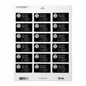 Vintager Mann im Vollmondgesicht Adressaufkleber (Vorne)