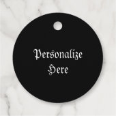 Vintager Mann im Vollmondgesicht Geschenkanhänger (Rückseite)