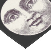 Vintager Mann im Vollmondgesicht Kurzer Tischläufer (Ecke)