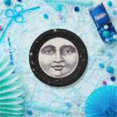 Vintager Mann im Vollmondgesicht Pappteller (Party)