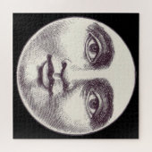 Vintager Mann im Vollmondgesicht Puzzle (Horizontal)