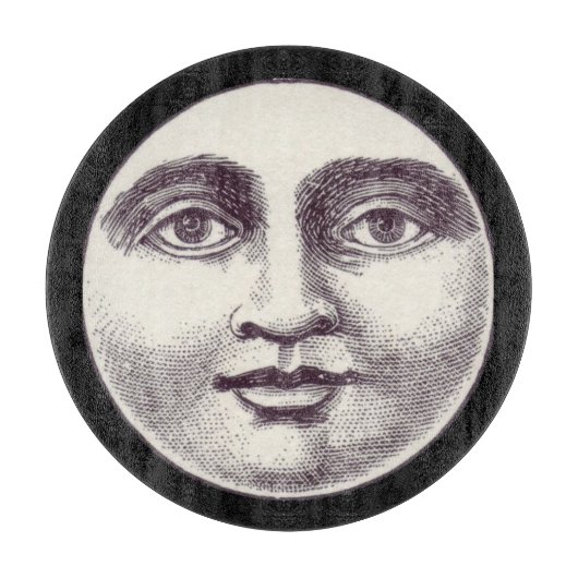 Vintager Mann im Vollmondgesicht Schneidebrett (Vorderseite)