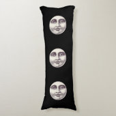 Vintager Mann im Vollmondgesicht Seitenschläferkissen (Vorderseite Vertikal)