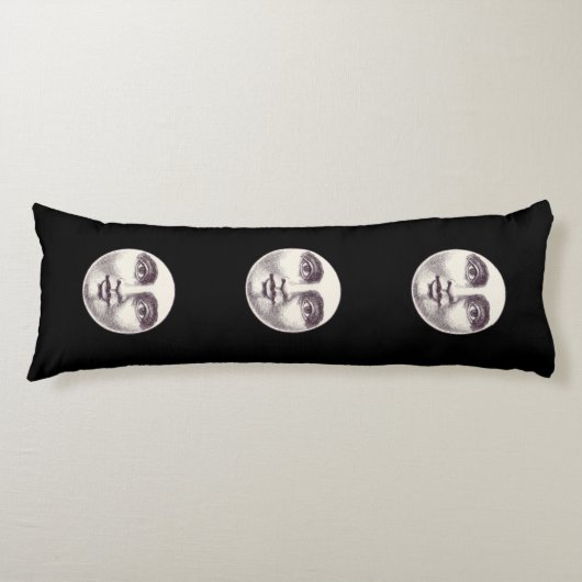 Vintager Mann im Vollmondgesicht Seitenschläferkissen (Vorderseite)