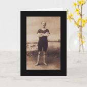 Vintager Mann Karte (Gelbe Blume)