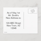 Vintager Mann mit Schirm Ankündigungspostkarte (Rückseite)