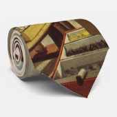 Vintager Mann und Ehefrau mit Gartenwerkzeugen Krawatte (Gerollt)