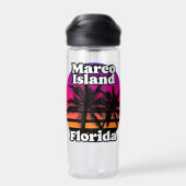 Vintager Marco Island Beach Florida Trinkflasche (Rückseite)