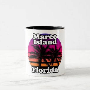 Vintager Marco Island Beach Florida Zweifarbige Tasse