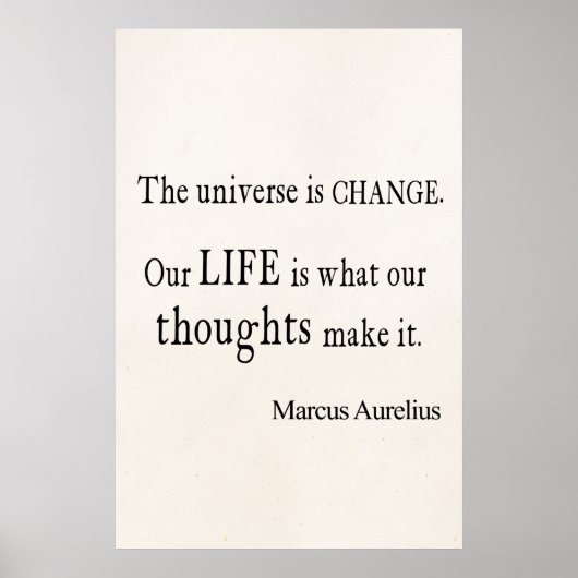 Vintager Marcus Aurelius Universe Change Life Quot Poster (Vorne)