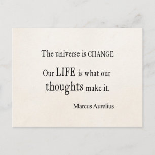 Vintager Marcus Aurelius Universe Change Life Quot Postkarte