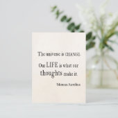 Vintager Marcus Aurelius Universe Change Life Quot Postkarte (Stehend Vorderseite)