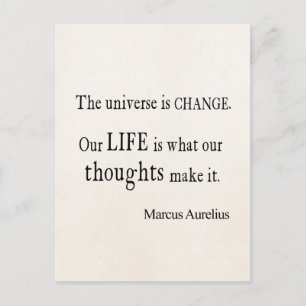 Vintager Marcus Aurelius Universe Change Life Quot Postkarte