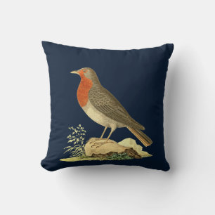 Vintager Marinebucker Orangenvogel Keule Kissen