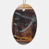 Vintager MarineSextant Keramik Ornament (Links)