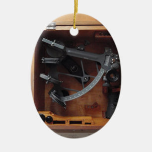 Vintager MarineSextant Keramik Ornament