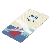 Vintager Marker für die Kabine auf dem Kreuzfahrts Magnet (Linke Seite)