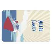 Vintager Marker für die Kabine auf dem Kreuzfahrts Magnet (Horizontal)