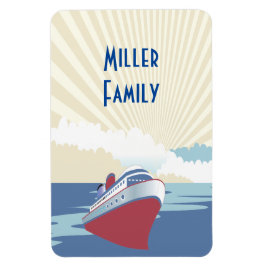 Vintager Marker für die Kabine auf dem Kreuzfahrts Magnet