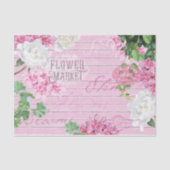 Vintager Markt für frische Blume Rustikales Holz Seidenpapier (Vorderseite)