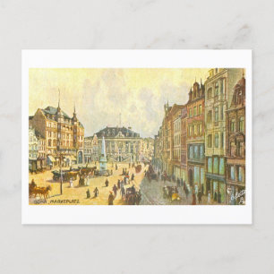 Vintager Marktplatz Bonn Deutschland Postkarte