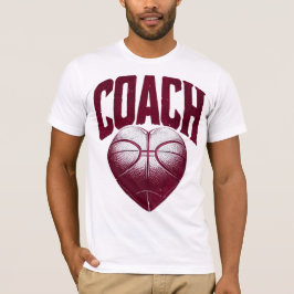 Vintager Maroon Coach Basketball T - Shirt