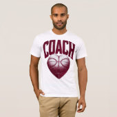 Vintager Maroon Coach Basketball T - Shirt (Vorne ganz)