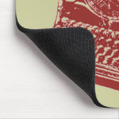 Vintager Maroon-Schreibmaschine Mousepad (Ecke)