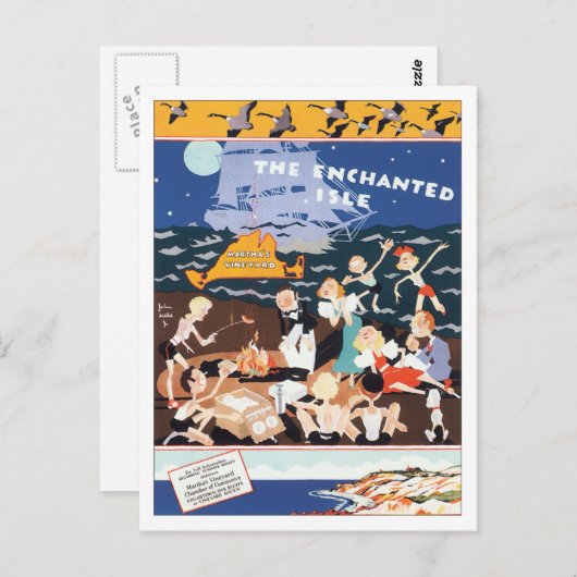 Vintager Martha-Weingarten Postkarte (Vorne/Hinten)