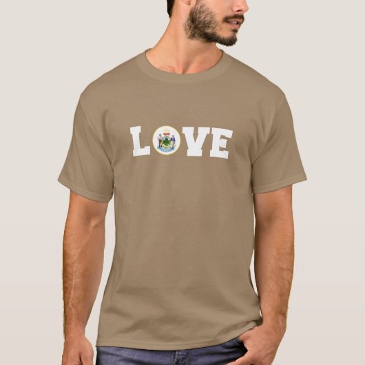 Vintager Maryland Staat Siegel Liebe Active T-Shirt (Vorderseite)