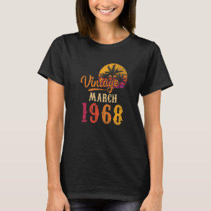 Vintager März 1968 55. Geburtstag für 55 Jahre T-Shirt