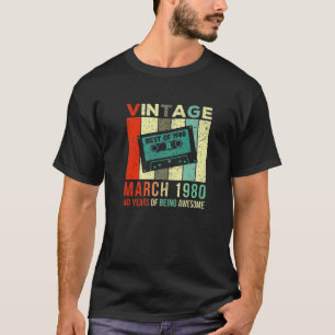 Vintager März 1980 40 Jahre Phantastisch 40. T-Shirt