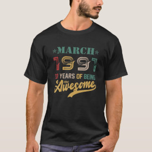 Vintager März 1991 Phantastisch 30 Jahre alt 30. G T-Shirt